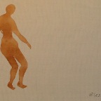 ohne Titel, 1998, Tusche auf Leinwand, ca. 20 x 15 cm